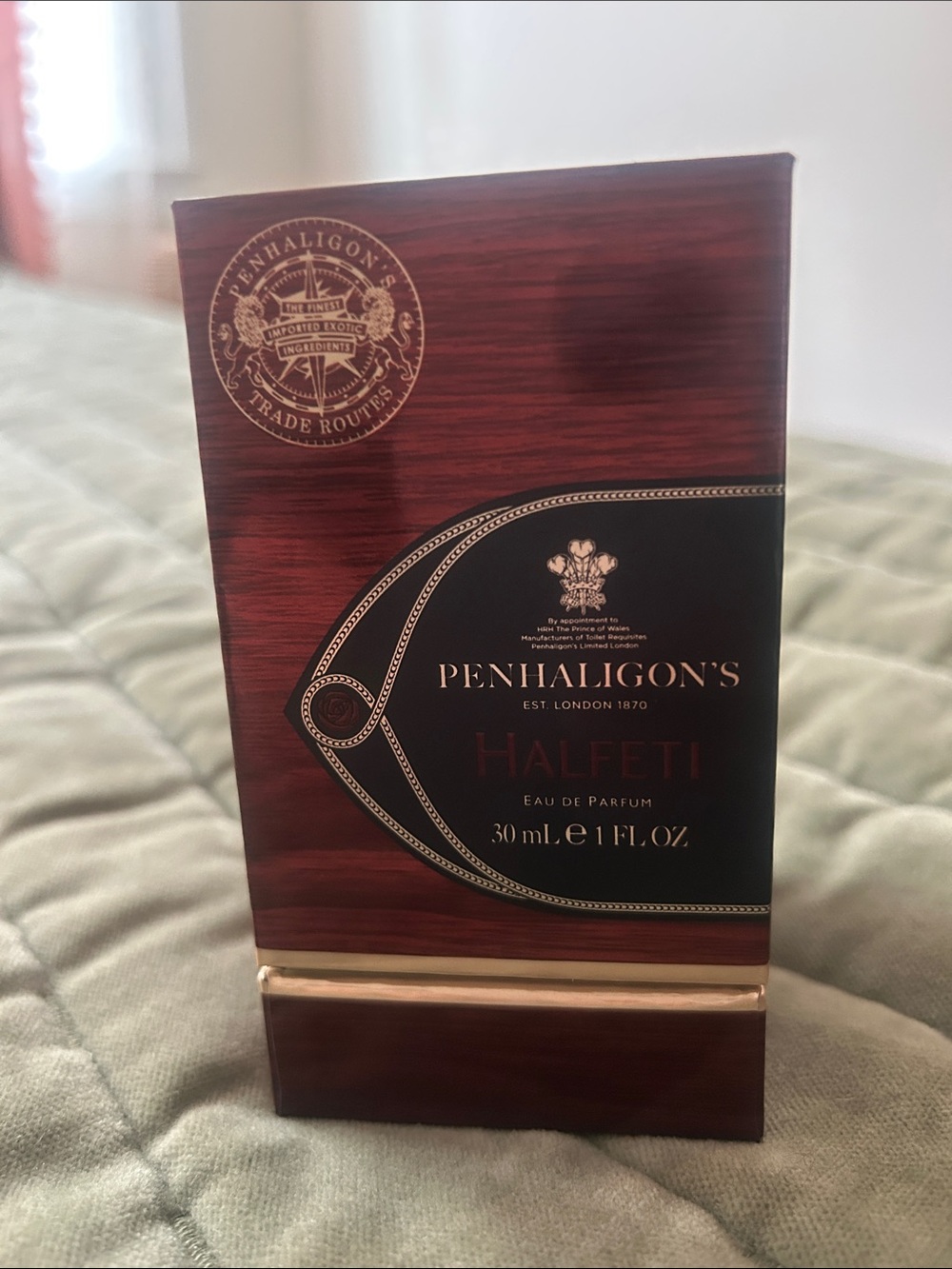 Penhaligon's Halfeti Fragrance Box - Rich Brown with Black & Gold Accents
